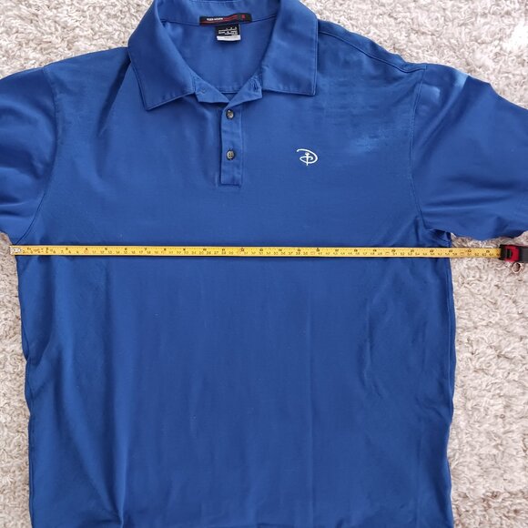 Tiger Woods Disney Golf Shirt Mens Blue Short Sleeve Nike Fit Dry Collection Lg - Picture 9 of 10